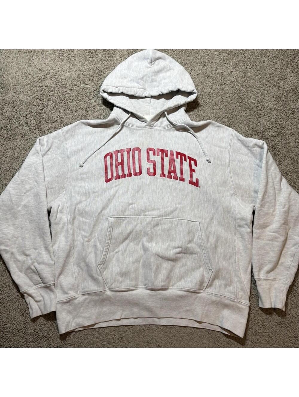 Champion Reverse Weave Ohio State Hoodie Sweatshirt Men's XL Gray Heather OSU